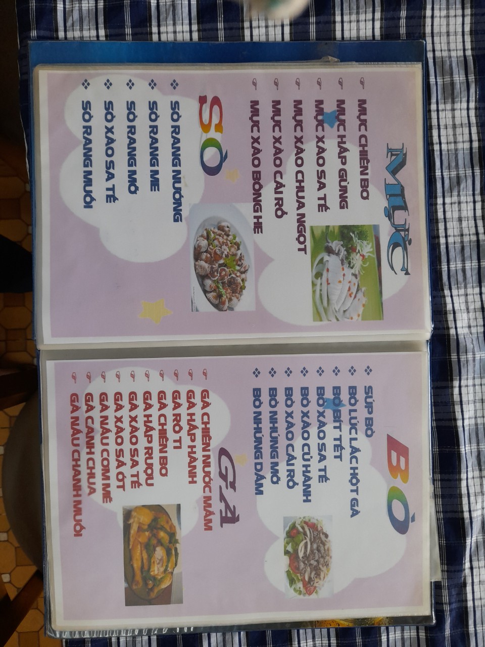 Menu món ăn