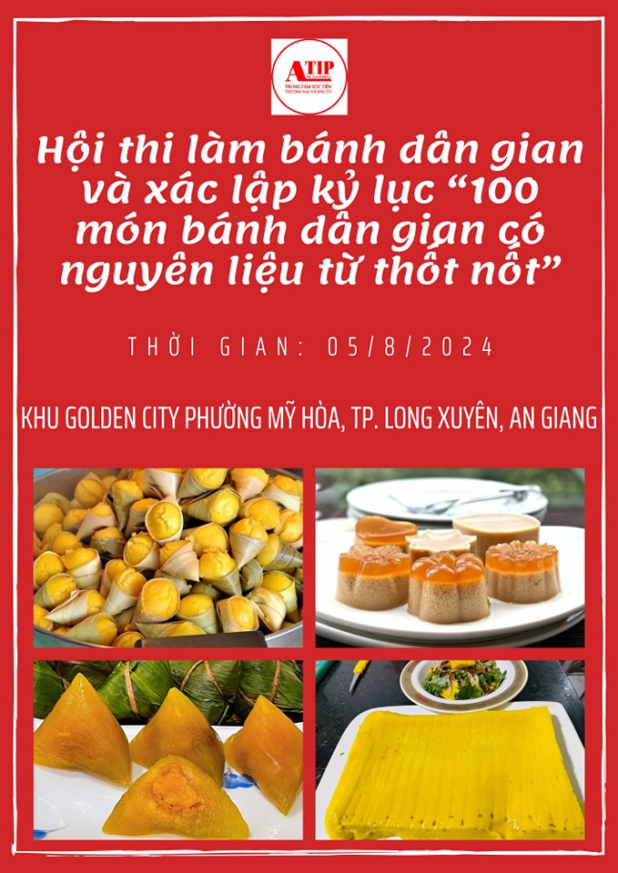 AN GIANG IS PREPARED TO SET THE RECORD "100 FOLK BAKES PREPARED FROM THOT NOT"