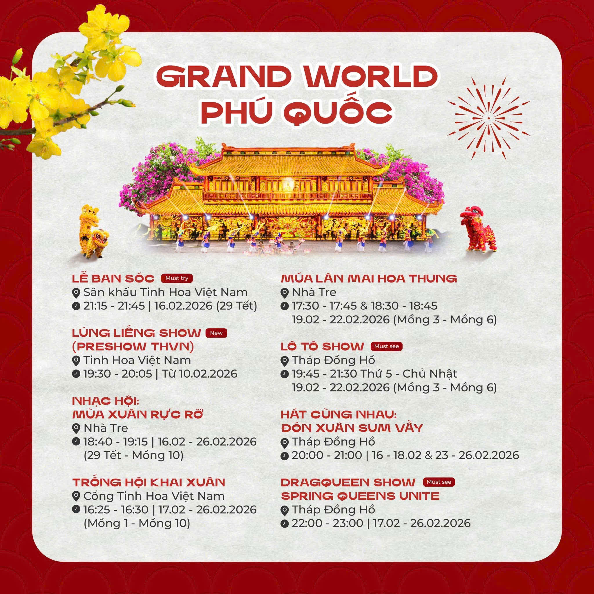 PHÚ QUỐC – ĐIỂM HẸN XUÂN BÍNH NGỌ 2026 VUI TẾT TỪ SÁNG ĐẾN ĐÊM