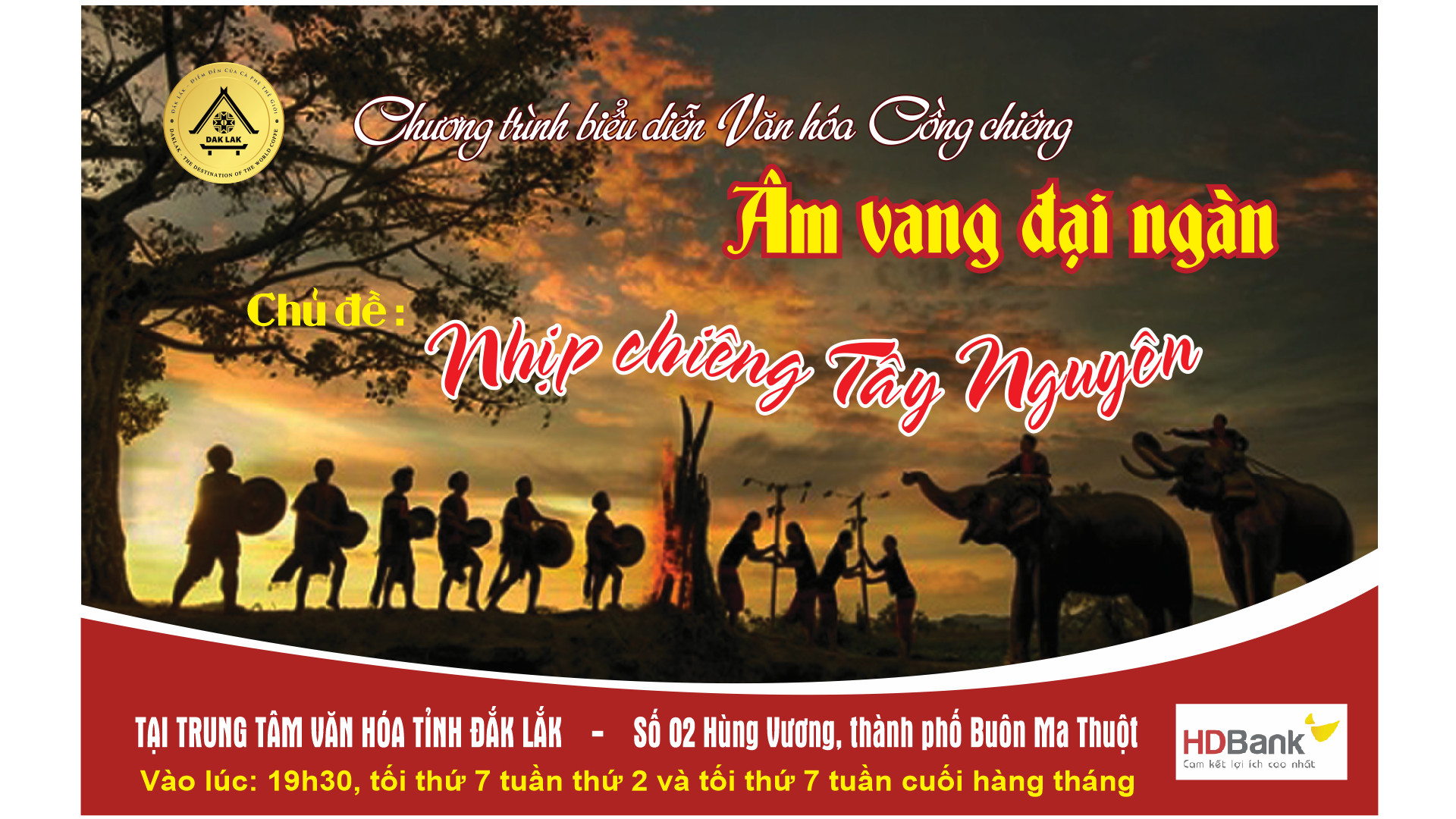 Chương trình biểu diễn Văn hóa Cồng chiêng "Âm vang đại ngàn"