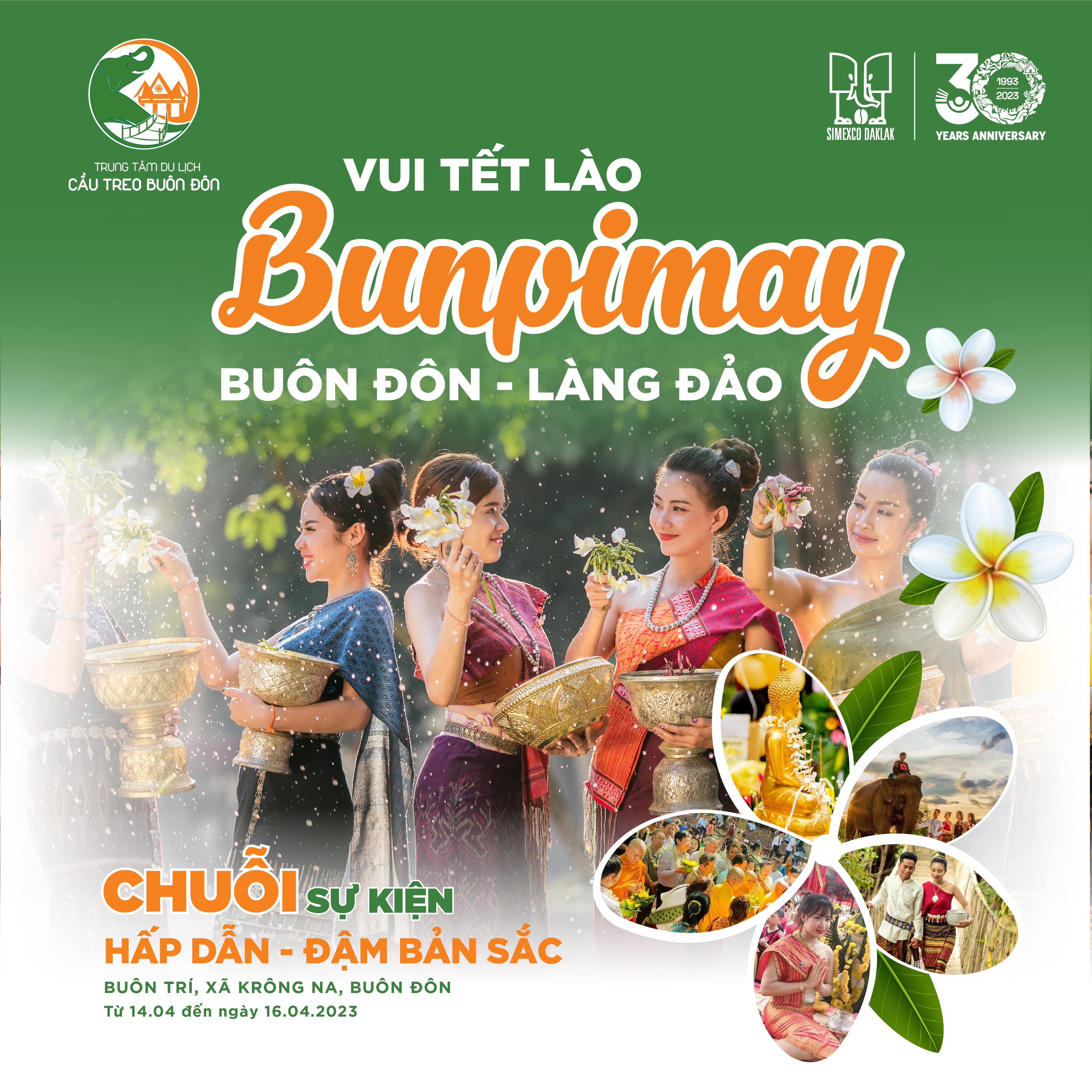 Tết Cổ truyền Bunpimay – Lào 2566 năm 2023