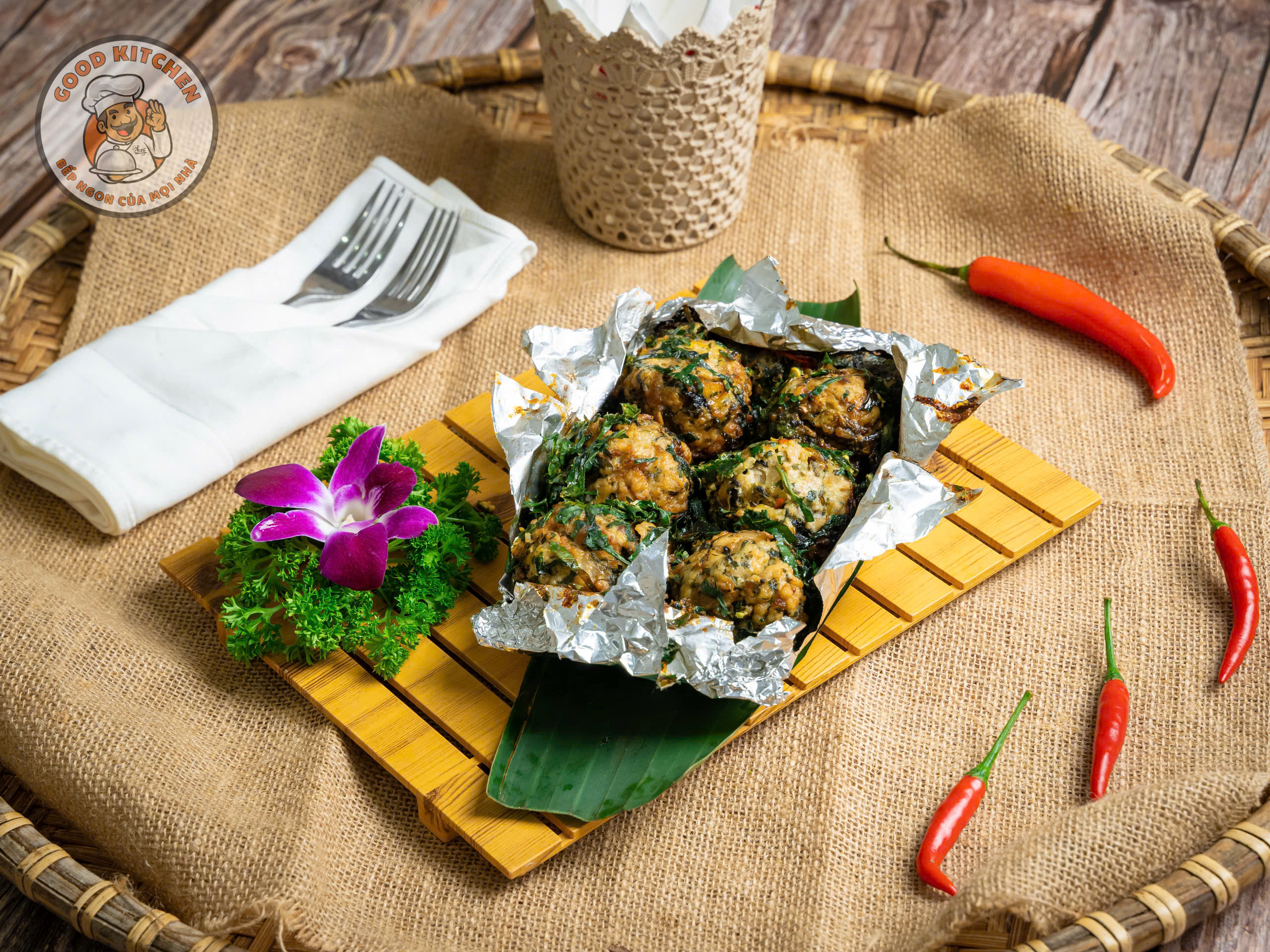 Chả ốc lá lốt