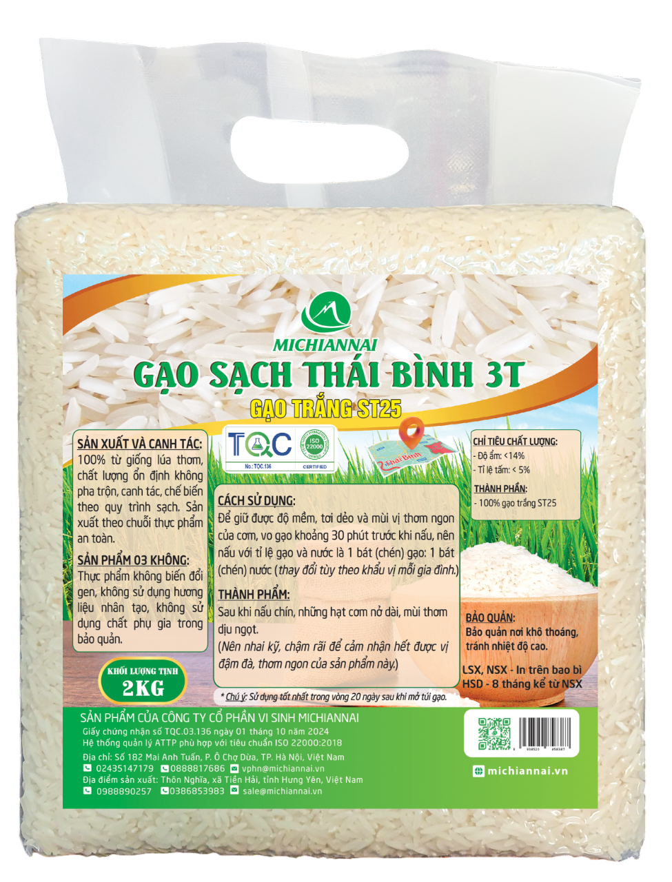 SẢN PHẨM OCOP 4 SAO: Gạo sạch Thái Bình 3T 