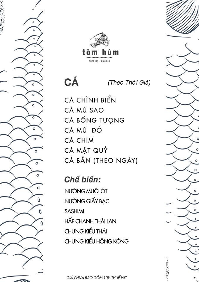 Menu Cá (Theo thời giá)