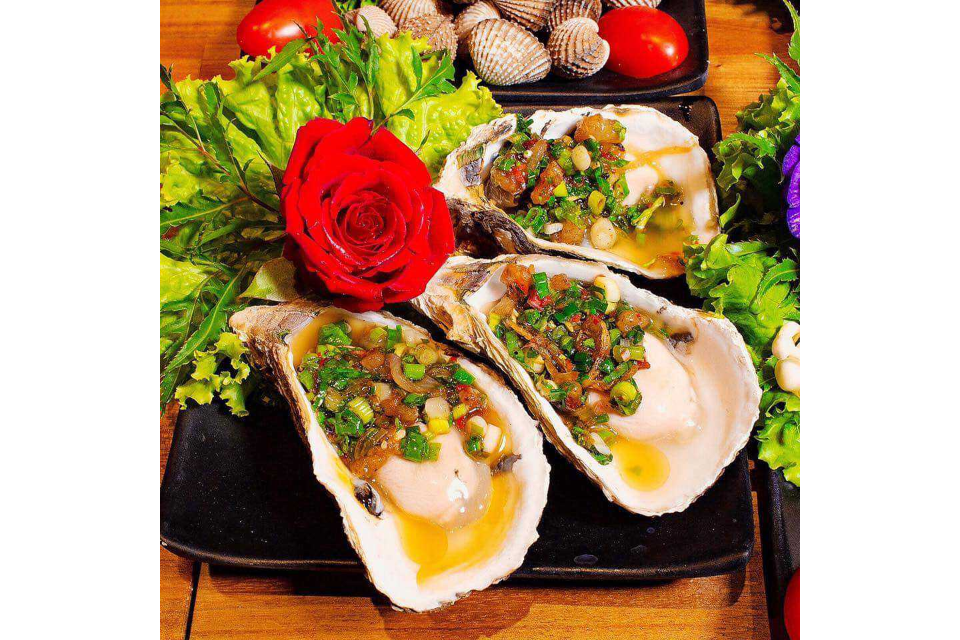 Hàu Nướng Mỡ Hành