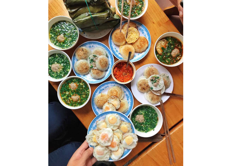 Bánh Căn Trứng Cút, Trứng Gà, Bò Bằm