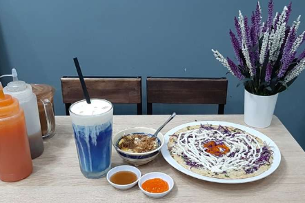Trà Sữa Hoa Đậu Biếc, Bánh Tráng Nướng