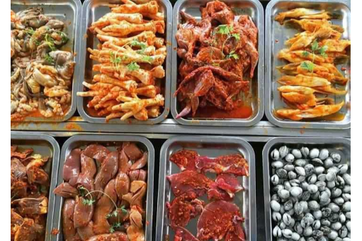 Chân Gà, Bạch Tuộc, Thịt Bò, Ốc, Cá