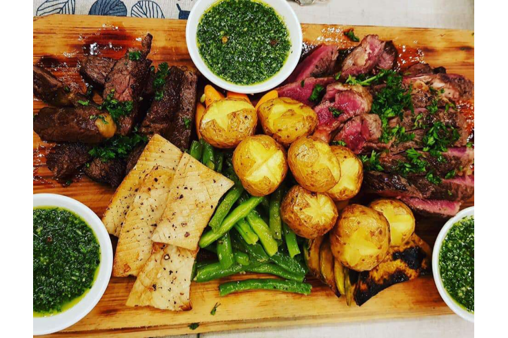 Sườn Nướng, Bò Áp Chảo, Nấm Và Rau