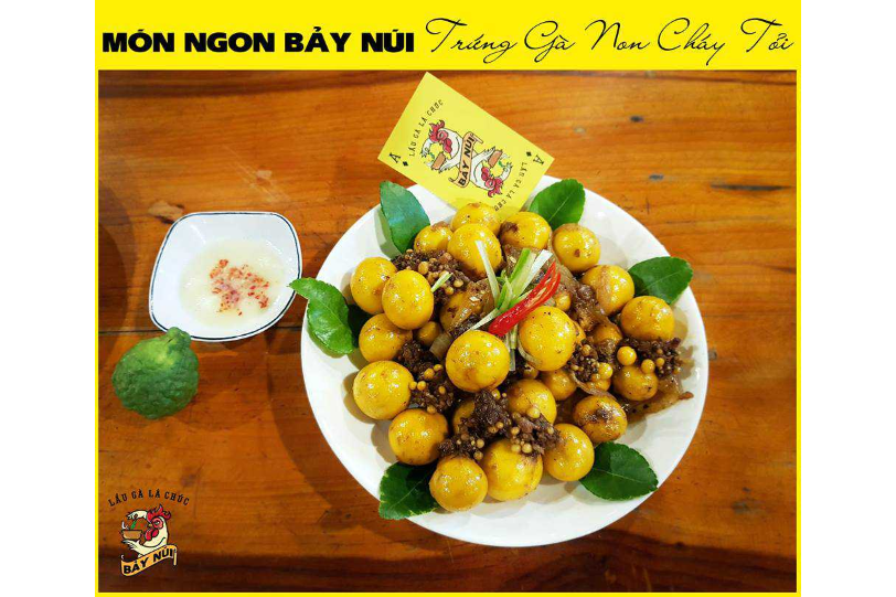 Trứng Gà Non Cháy Tỏi