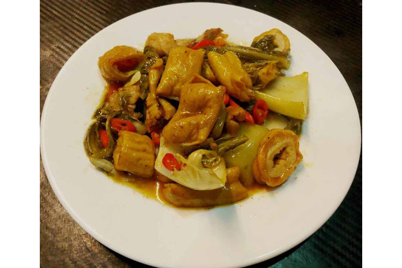 Lòng Heo Xào Cải