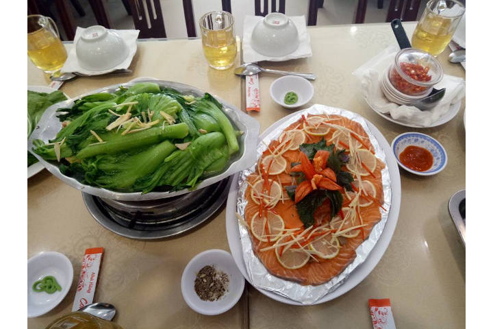 Rau Xào, Cá Hồi Nướng