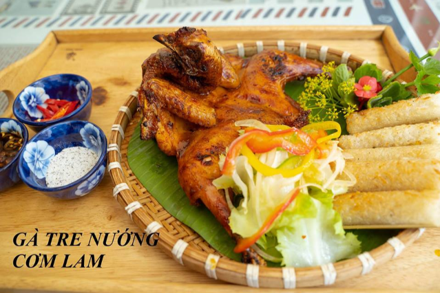 Gà Tre Nướng Cơm Lam
