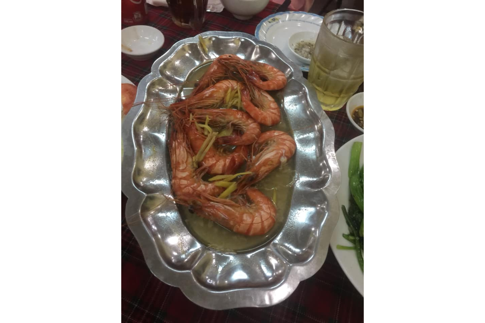 Tôm Hấp Gừng