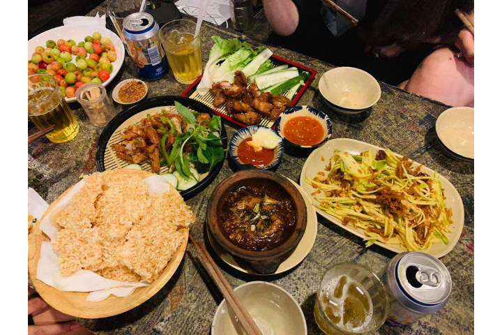 Cơm Cháy Chấm Quẹt, Gà Rán, Gỏi Xoài