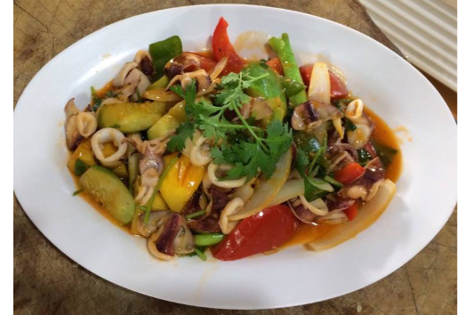 Mực Xào Chua Ngọt