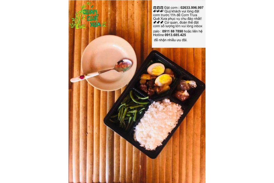 Phần Cơm ( Trứng Kho Thịt, Cá Kho, Rau Luộc)