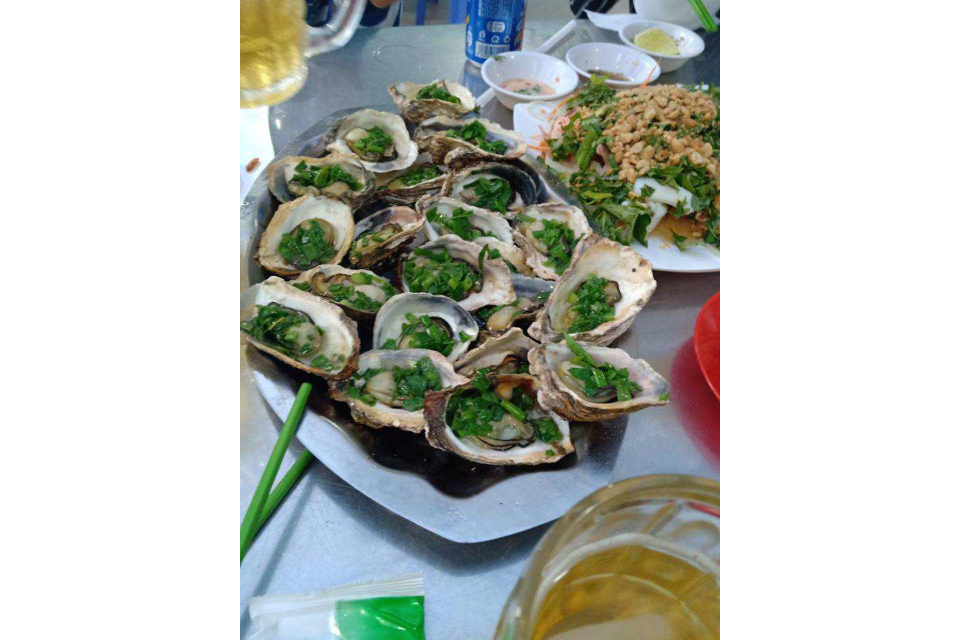 Hàu Nướng Mỡ Hành