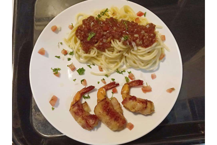 Mì Xào, Tôm, Thịt 