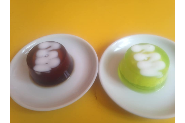 Bánh Flan Cà Phê Và Trà Xanh