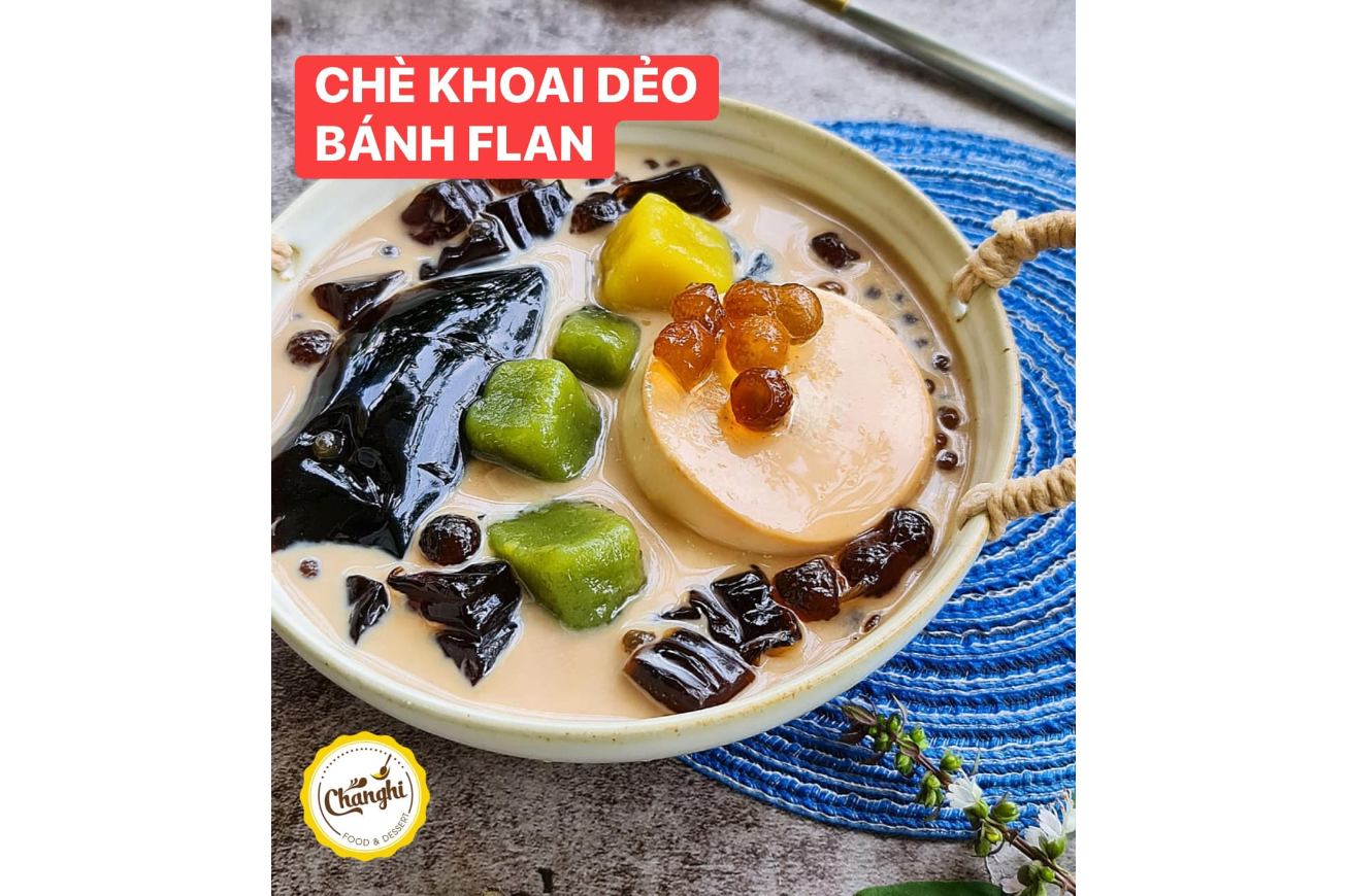 Chè khoai dẻo bánh plan