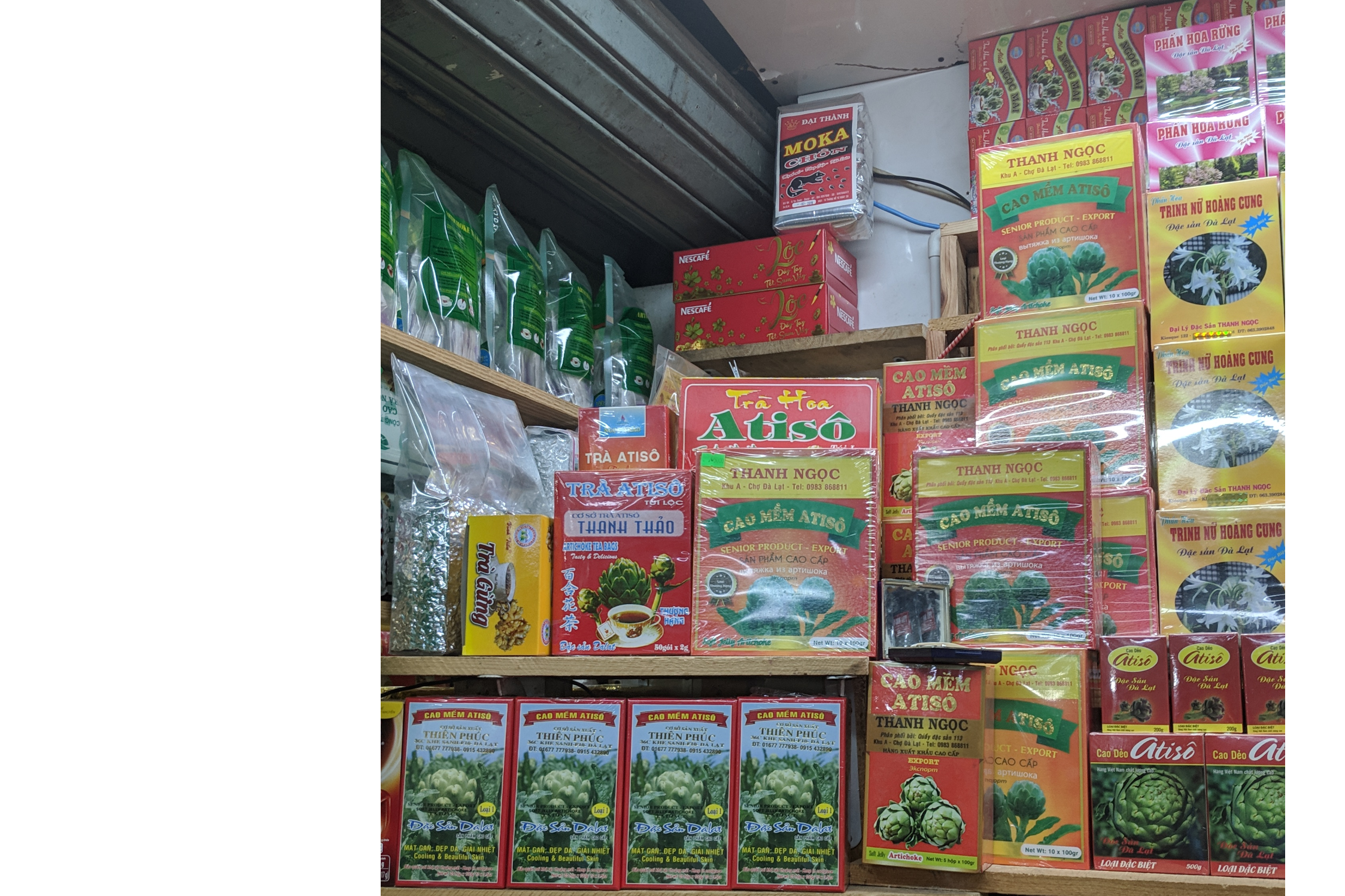 Trà hoa, cao atiso các loại