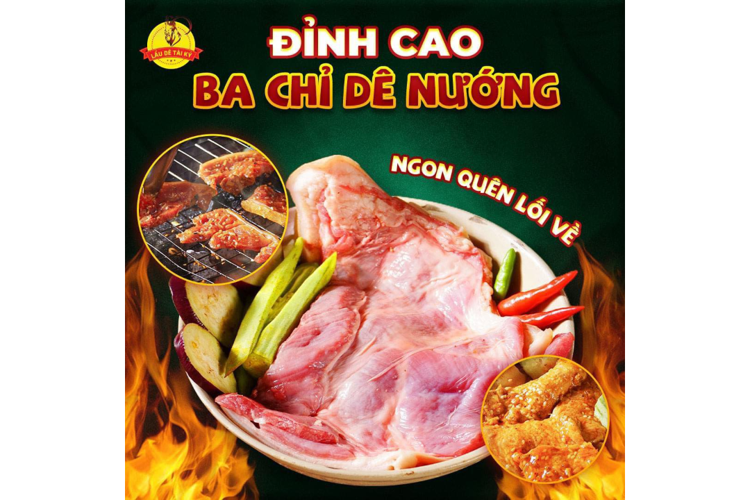 Ba chỉ dê nướng