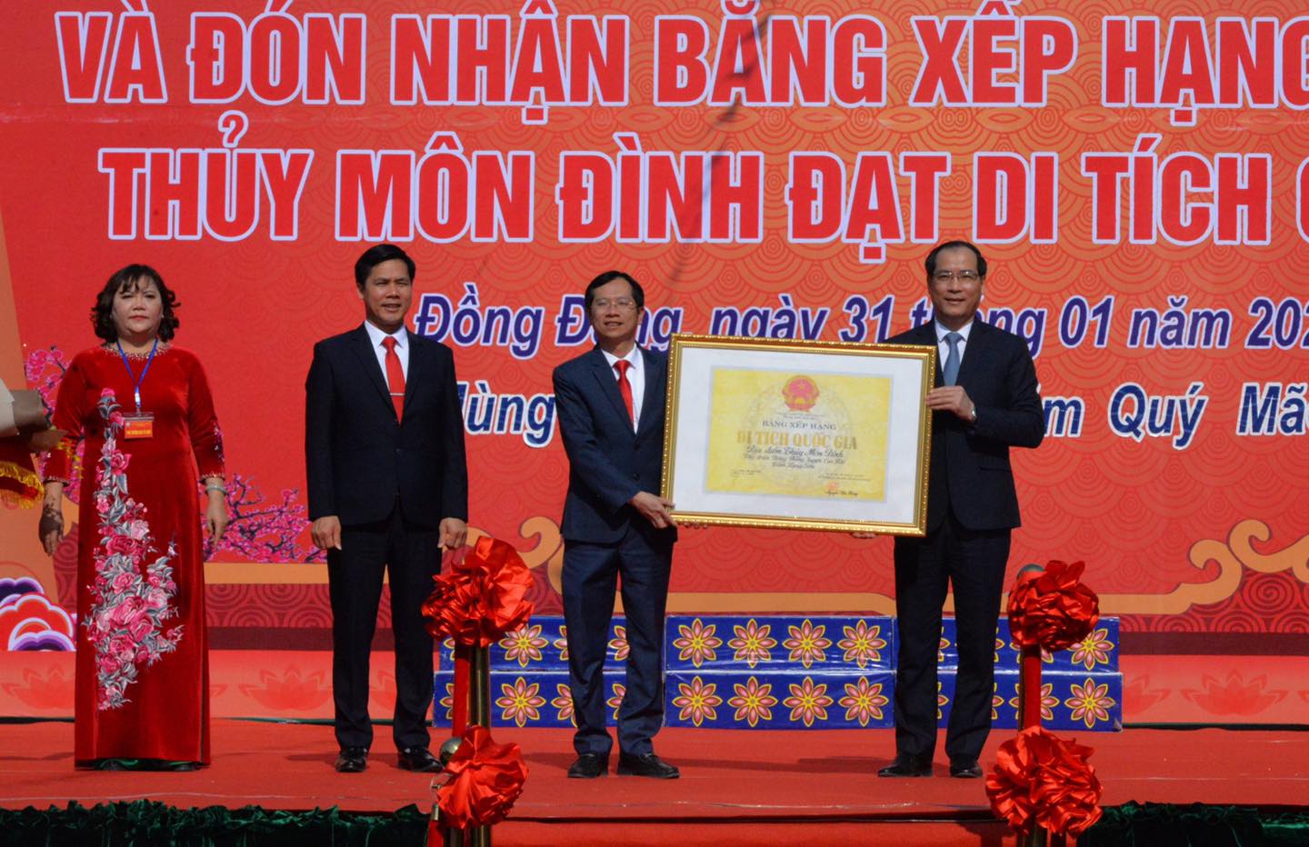 Khai mạc Lễ hội Đồng Đăng và đón nhận Bằng công nhận Địa điểm Thủy Môn Đình đạt Di tích lịch sử cấp Quốc gia