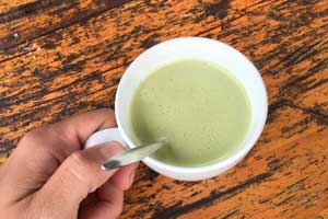 Matcha sữa nóng (đá)