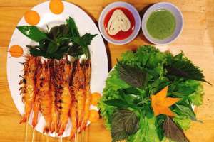 Tôm sống nướng muối ớt