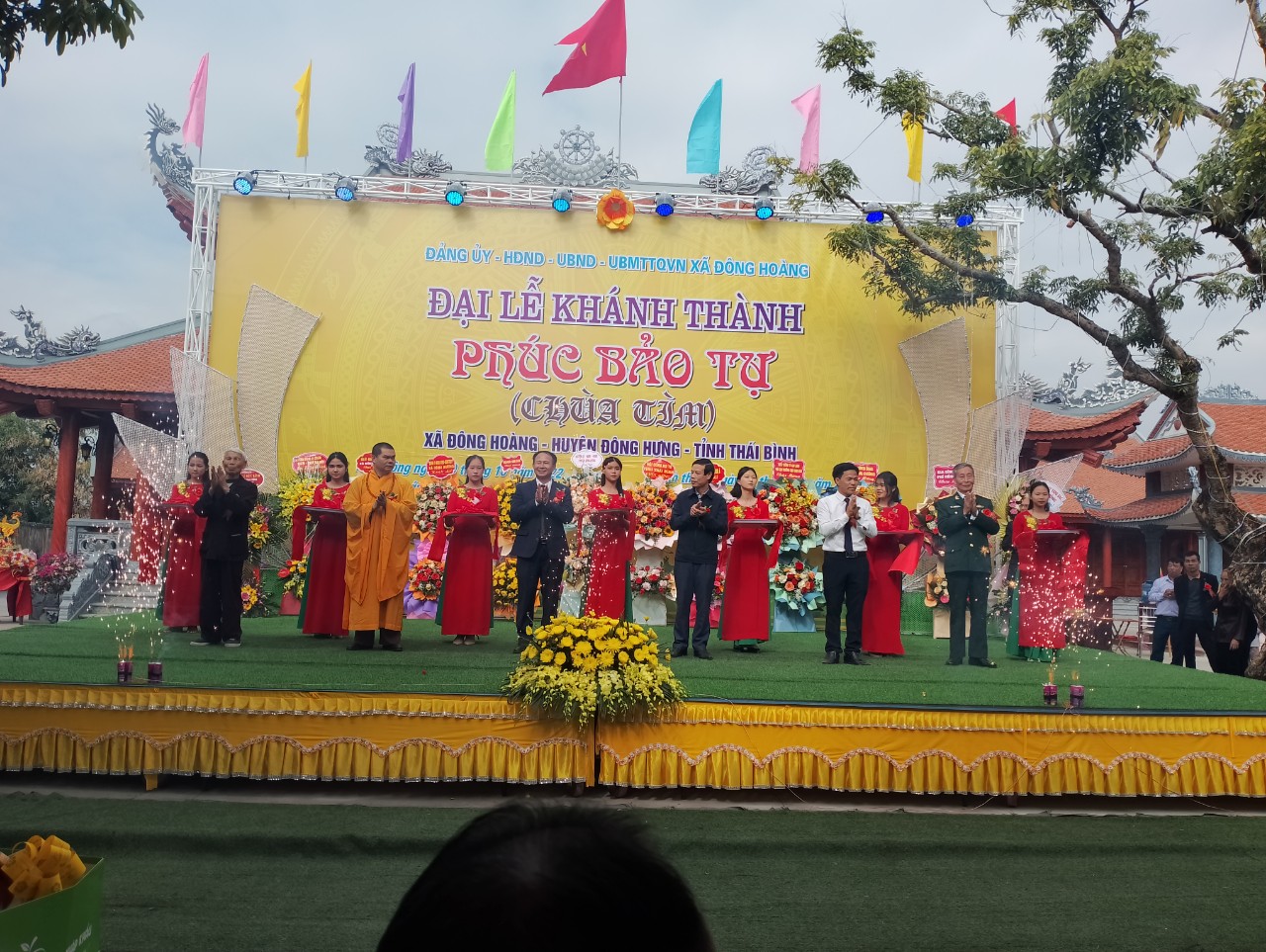 Lễ khánh thành di tích Chùa Tìm xã Đông Hoàng, huyện Đông Hưng