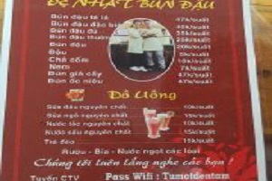Menu bún đậu