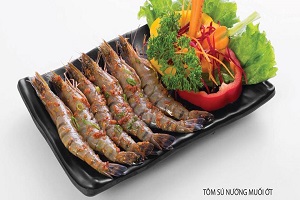Tôm sú nướng muối ớt