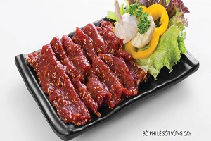 Bò phi lê sốt vừng cay