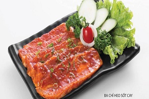 Ba chỉ heo sốt cay