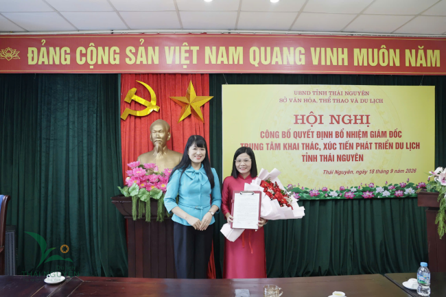 Công bố quyết định bổ nhiệm Giám đốc Trung tâm Khai thác, Xúc tiến phát triển du lịch