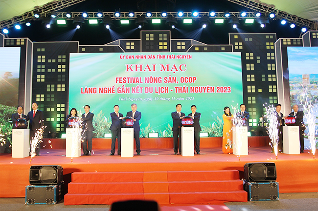 Khai mạc Festival nông sản, OCOP, làng nghề  gắn kết du lịch - Thái Nguyên 2023