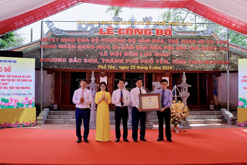 Công nhận Lễ hội Đền Lục Giáp, thành phố Phổ Yên là Di sản văn hóa  phi vật thể Quốc gia