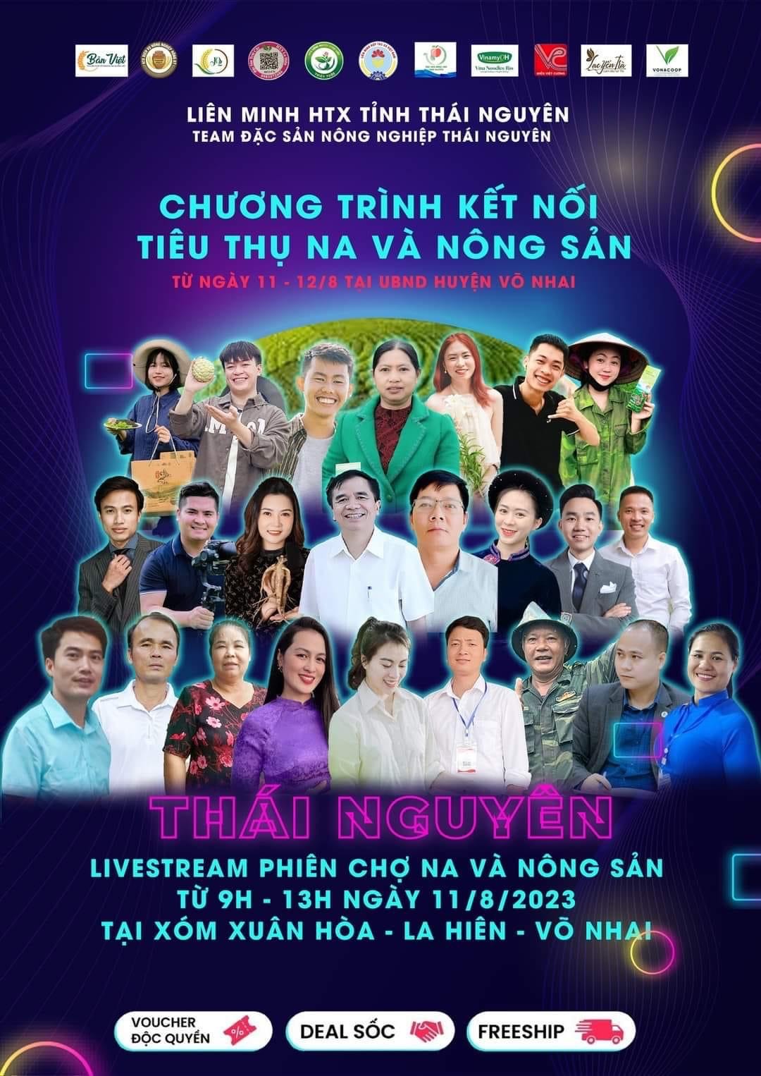 Chương trình Livestream với chủ đề “Phiên chợ sản phẩm na Võ Nhai và nông sản Thái Nguyên”