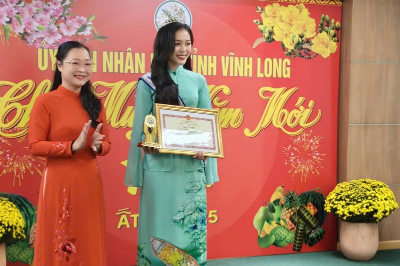 Hoa hậu quốc gia Việt Nam Nguyễn Ngọc Kiều Duy góp phần xây dựng hình ảnh quê hương Vĩnh Long