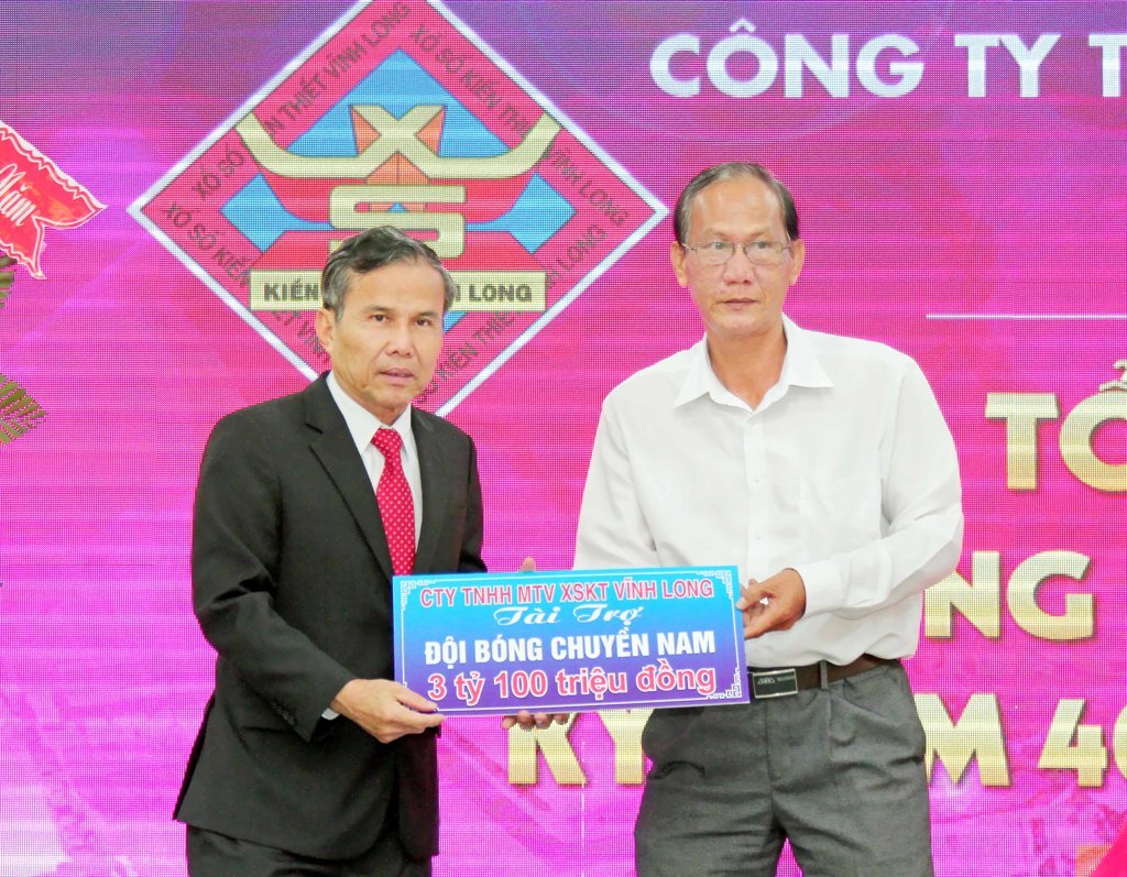 Bóng chuyền nam Vĩnh Long được Công ty Xổ số kiến thiết Vĩnh Long tài trợ 3,1 tỷ đồng 