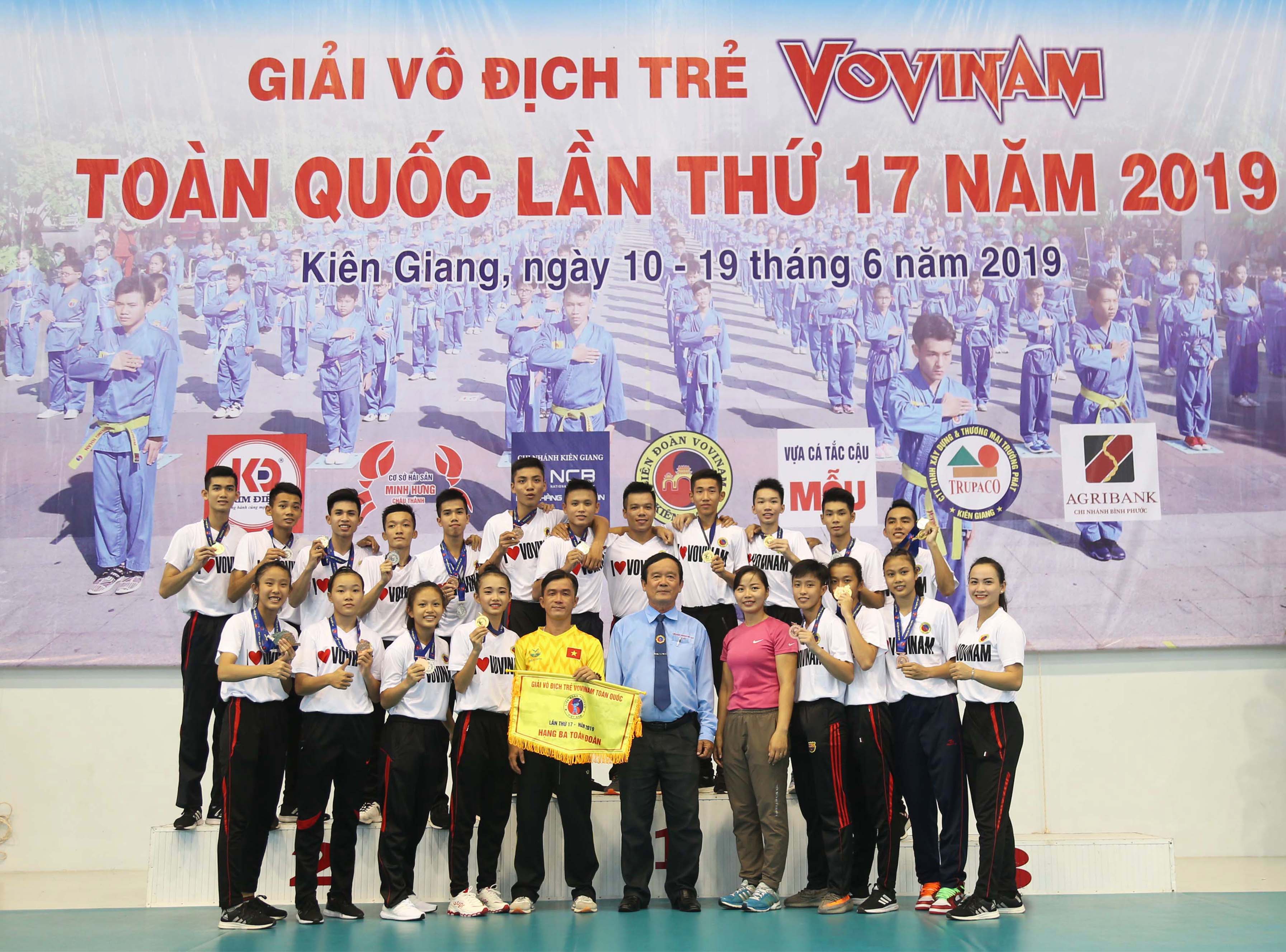 Vĩnh Long hạng ba toàn đoàn giải vô địch trẻ Vovinam toàn quốc lần thứ 17- 2019 