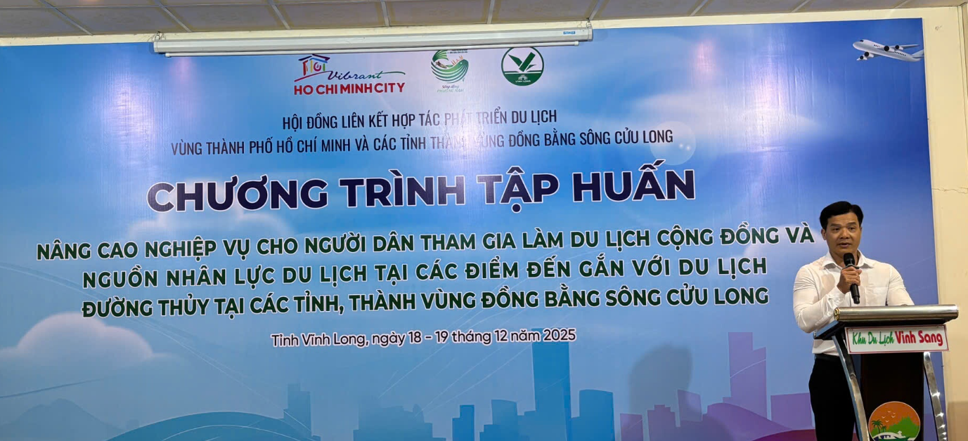 Vĩnh Long, Đồng Tháp phối hợp tổ chức lớp bồi dưỡng, nâng cao nghiệp vụ làm du lịch cộng đồng và nguồn nhân lực du lịch các điểm đến gắn với du lịch đường thủy năm 2025