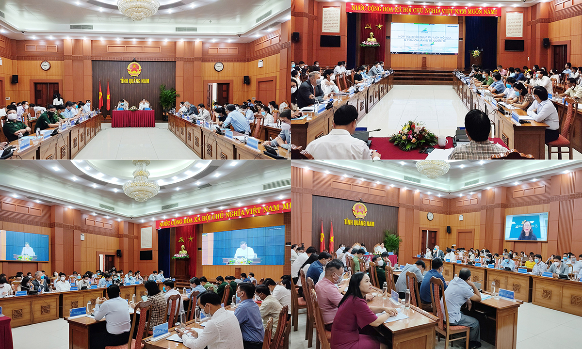 Hội nghị đánh giá tác động của đại dịch COVID-19 đối với ngành du lịch, bàn giải pháp mở cửa đón khách du lịch nội địa và quốc tế đến Quảng Nam